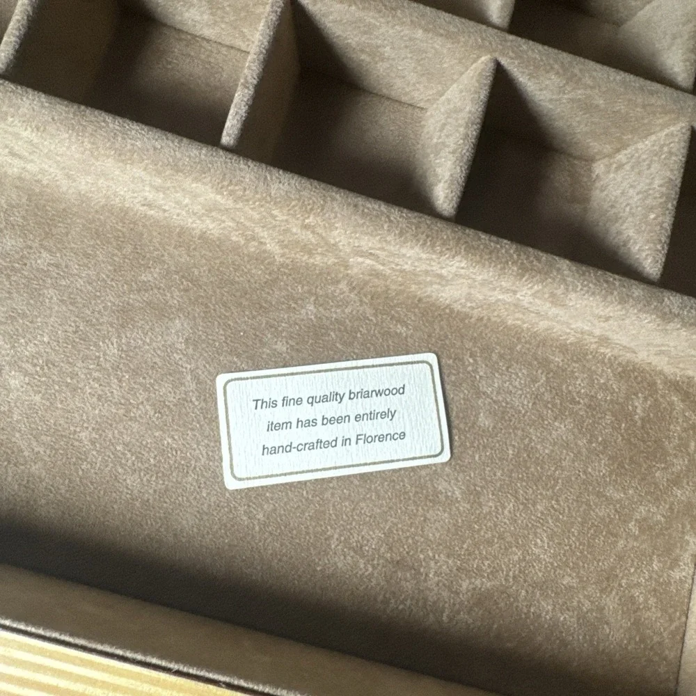Vintage Italian Nordstrom Wood Jewelry Box Briarwood | Burlwood Italy